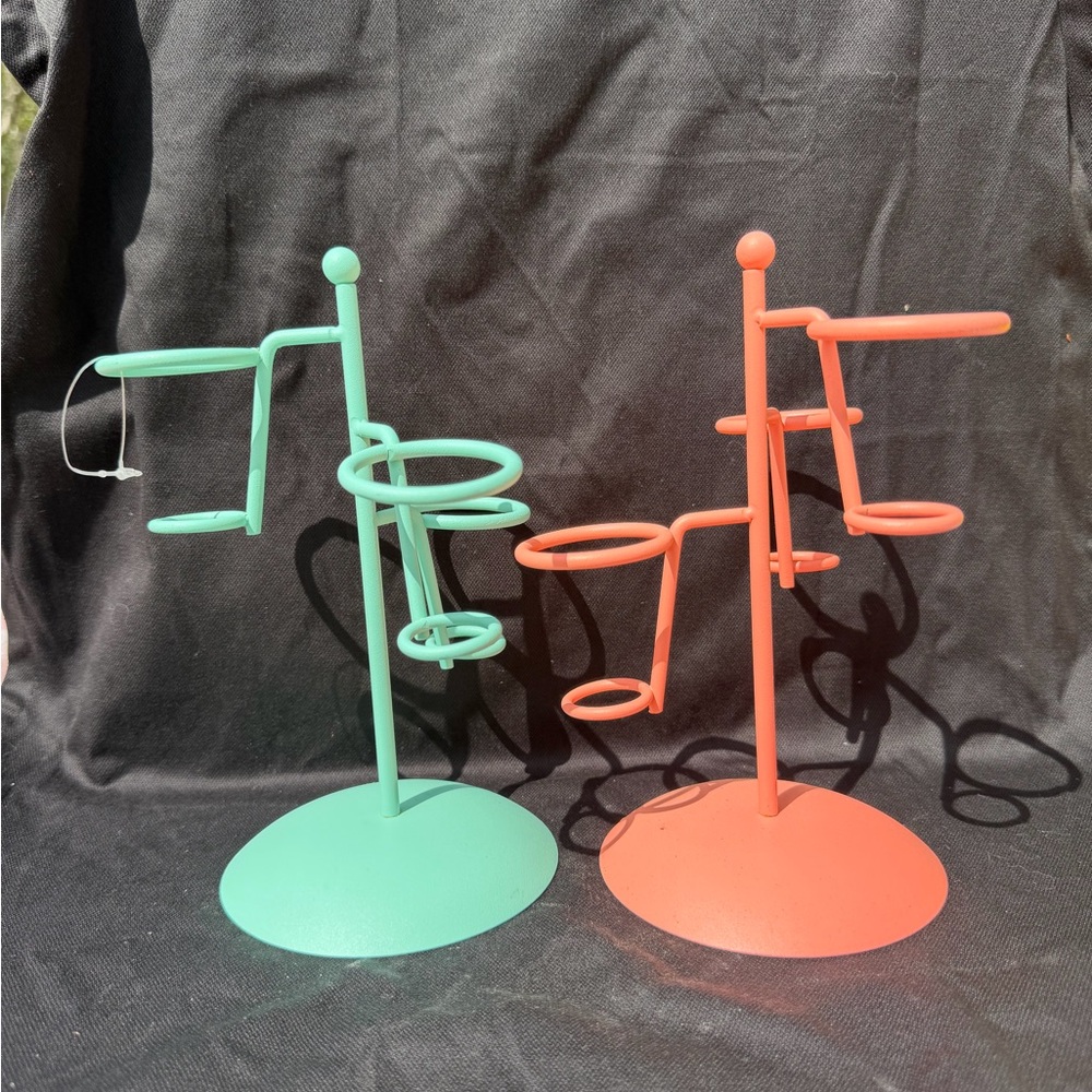 Target Sun Squad metal ice cream cone holders in mint green and coral